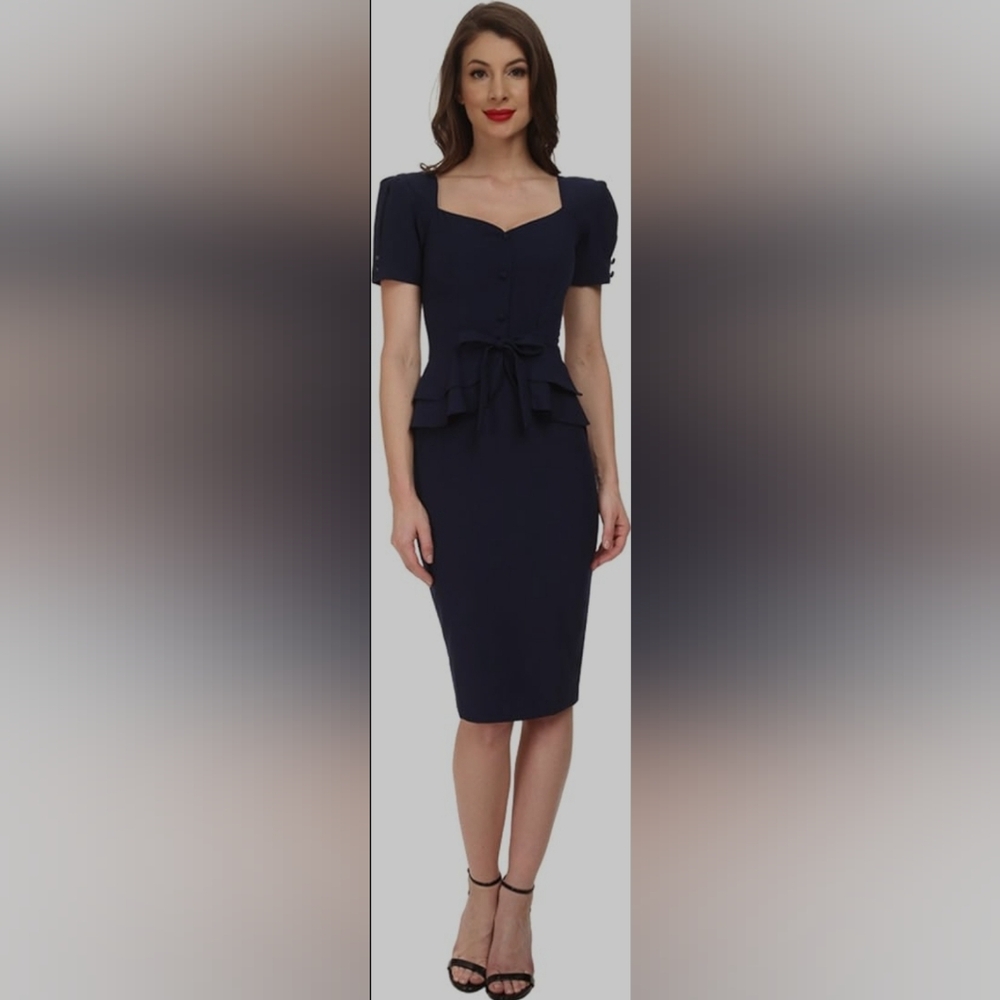 Stop Staring Black Sheath Dress with Ruched Puff Sleeves